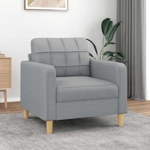 YITHOPI Sofasessel Hellgrau Schlafzimmersofas Wohnzimmersofas für Gästehaus 60 cm Stoff von YITHOPI