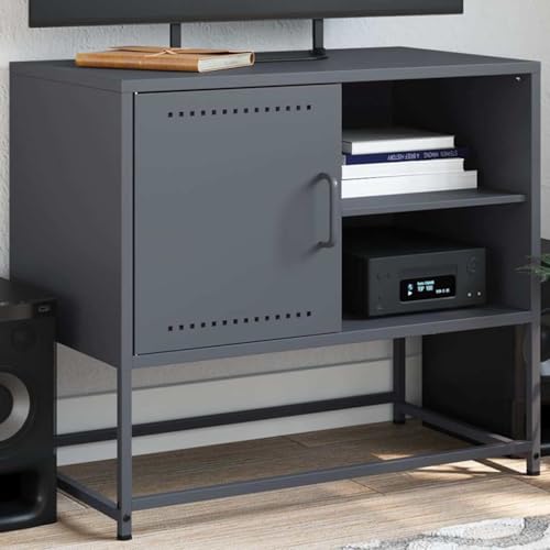 YITHOPI TV-Schrank Anthrazit Konsole Multifunktionaler TV-Ständer für Büro Schlafzimmer 68x39x60,5 cm Stahl YITHOPI TV-Schrank Anthrazit Konsole Multifunktionaler TV-Ständer für Büro Schlafzimmer 68x39x60,5 cm Stahl von YITHOPI