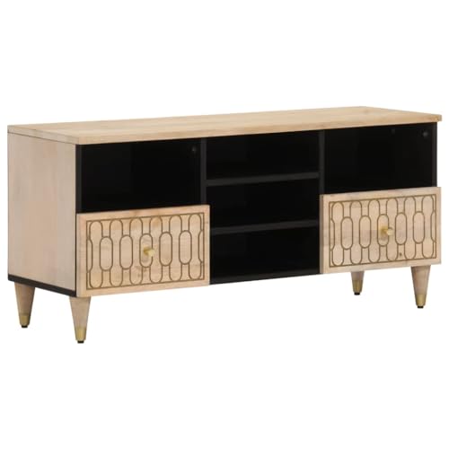 YITHOPI TV-Schrank Fernsehtisch Konsole für Wohnzimmer Büro 100x33x46 cm Massivholz Mango YITHOPI TV-Schrank Fernsehtisch Konsole für Wohnzimmer Büro 100x33x46 cm Massivholz Mango von YITHOPI