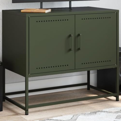 YITHOPI TV-Schrank Olivgrün Wohnzimmerschrank Fernsehmöbel für Büro Schlafzimmer 68,5x39x60,5 cm Stahl YITHOPI TV-Schrank Olivgrün Wohnzimmerschrank Fernsehmöbel für Büro Schlafzimmer 68,5x39x60,5 cm Stahl von YITHOPI