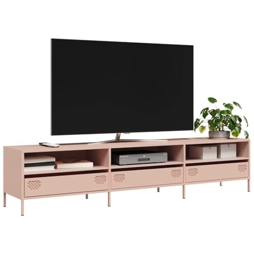 YITHOPI TV-Schrank Rosa Fernsehtisch TV Möbel für Empfangsraum Arbeitszimmer 202x39x43,5 cm Kaltgewalzter Stahl YITHOPI TV-Schrank Rosa Fernsehtisch TV Möbel für Empfangsraum Arbeitszimmer 202x39x43,5 cm Kaltgewalzter Stahl von YITHOPI