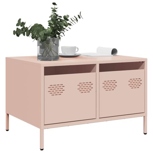 YITHOPI TV-Schrank Rosa Konsole Multifunktionaler TV-Ständer für Arbeitszimmer Wohnzimmer 68x50x43,5 cm Kaltgewalzter Stahl von YITHOPI