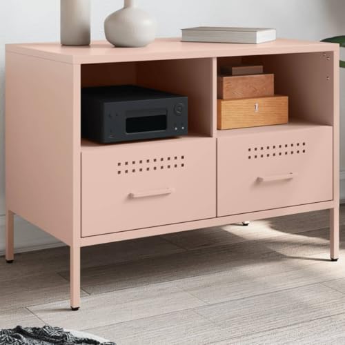 YITHOPI TV-Schrank Rosa TV Regal Fernsehtisch für Empfangsraum Schlafzimmer 68x39x50,5 cm Stahl YITHOPI TV-Schrank Rosa TV Regal Fernsehtisch für Empfangsraum Schlafzimmer 68x39x50,5 cm Stahl von YITHOPI