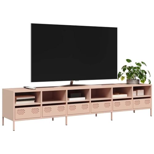 YITHOPI TV-Schrank Rosa TV Sideboard Wohnzimmerschrank für Schlafzimmer Büro 202x39x43,5 cm Kaltgewalzter Stahl YITHOPI TV-Schrank Rosa TV Sideboard Wohnzimmerschrank für Schlafzimmer Büro 202x39x43,5 cm Kaltgewalzter Stahl von YITHOPI