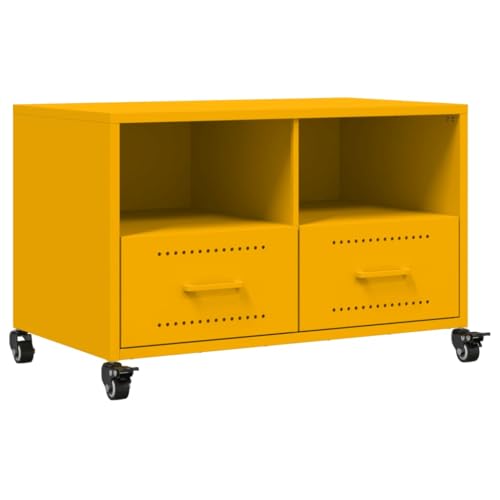 YITHOPI TV-Schrank Senfgelb Fernsehtisch Konsole für Empfangsraum Wohnzimmer 68x39x43,5 cm Kaltgewalzter Stahl YITHOPI TV-Schrank Senfgelb Fernsehtisch Konsole für Empfangsraum Wohnzimmer 68x39x43,5 cm Kaltgewalzter Stahl von YITHOPI