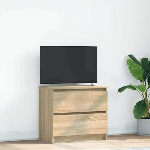 YITHOPI TV-Schrank Sonoma-Eiche Fernsehmöbel TV Möbel für Büro Arbeitszimmer 60x35x54 cm Holzwerkstoff von YITHOPI