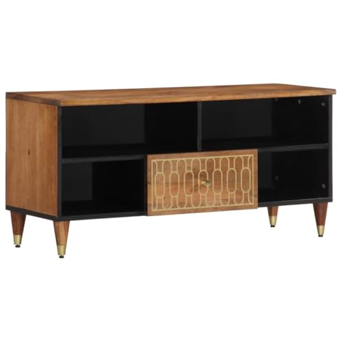 YITHOPI TV-Schrank Wohnzimmerschrank Wohnzimmertisch für Wohnzimmer Empfangsraum 100x33x46 cm Massivholz Mango YITHOPI TV-Schrank Wohnzimmerschrank Wohnzimmertisch für Wohnzimmer Empfangsraum 100x33x46 cm Massivholz Mango von YITHOPI
