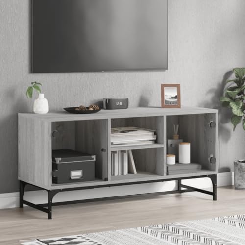 YITHOPI TV-Schrank mit Glastüren Grau Sonoma Fernsehtisch Fernsehschrank für Arbeitszimmer Schlafzimmer 102x37x50 cm YITHOPI TV-Schrank mit Glastüren Grau Sonoma Fernsehtisch Fernsehschrank für Arbeitszimmer Schlafzimmer 102x37x50 cm von YITHOPI