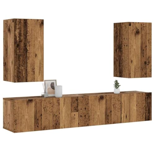 YITHOPI TV-Wandschränke 4 STK. Altholz-Optik Holzwerkstoff Medienschrank TV Schrank für Wohnzimmer Schlafzimmer YITHOPI TV-Wandschränke 4 STK. Altholz-Optik Holzwerkstoff Medienschrank TV Schrank für Wohnzimmer Schlafzimmer von YITHOPI
