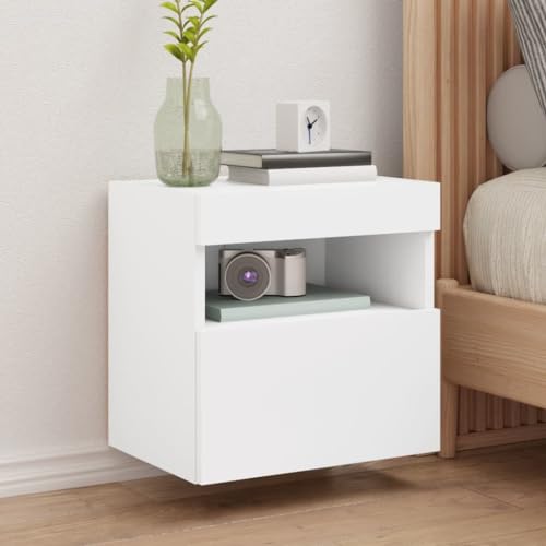 YITHOPI TV-Wandschrank mit LED-Leuchten Weiß Fernsehtisch Fernsehschrank für Büro Wohnzimmer 40x30x40 cm YITHOPI TV-Wandschrank mit LED-Leuchten Weiß Fernsehtisch Fernsehschrank für Büro Wohnzimmer 40x30x40 cm von YITHOPI