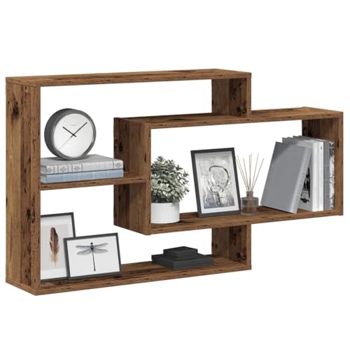 YITHOPI Wandregal Altholz-Optik Regal für Deko Pflanzenregal für Küche Bad 104x20x58,5 cm Holzwerkstoff YITHOPI Wandregal Altholz-Optik Regal für Deko Pflanzenregal für Küche Bad 104x20x58,5 cm Holzwerkstoff von YITHOPI