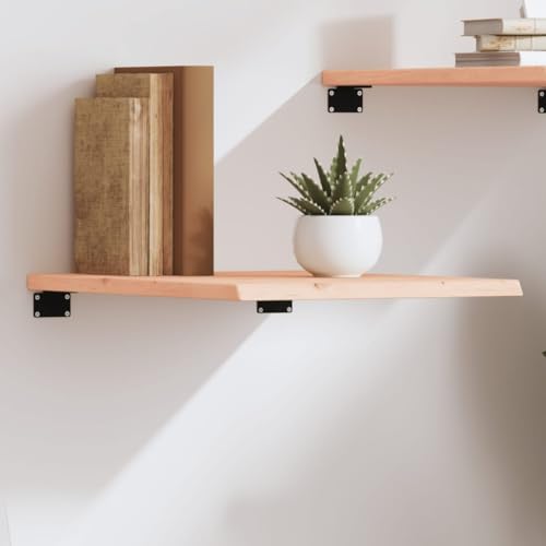 YITHOPI Wandregal Regal für Deko Dekoratives Wandregal für Büro Wohnzimmer 40x50x2 cm Massivholz Eiche Unbehandelt von YITHOPI