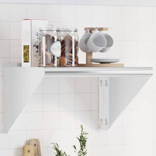 YITHOPI Wandregal Schweberegal Bücherregal für Schlafzimmer Büro 50x45x31 cm Silbern Edelstahl YITHOPI Wandregal Schweberegal Bücherregal für Schlafzimmer Büro 50x45x31 cm Silbern Edelstahl von YITHOPI