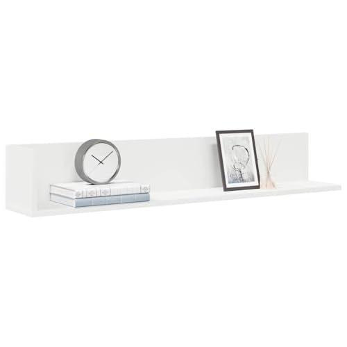 YITHOPI Wandregale 2 STK. Weiß Hängeregal Wandboard für Küche Schlafzimmer 100x16,5x16,5 cm Holzwerkstoff von YITHOPI