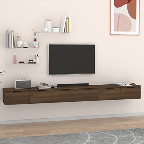 YITHOPI Wandschränke 2 STK. Braun Eiche-Optik Wandboard Schwebendes Wandregal für Bad Küche 102x30x20cm Holzwerkstoff YITHOPI Wandschränke 2 STK. Braun Eiche-Optik Wandboard Schwebendes Wandregal für Bad Küche 102x30x20cm Holzwerkstoff von YITHOPI