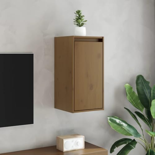 YITHOPI Wandschränke 2 STK. Honigbraun Hängeregal Wohnzimmerregal für Schlafzimmer Büro 30x30x60 cm Massivholz Kiefer von YITHOPI
