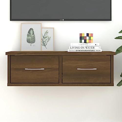 YITHOPI Wandschrank Braun Eichen-Optik Regal für Deko Aufbewahrungsregal für Küche Schlafzimmer 60x26x18,5 cm Holzwerkstoff YITHOPI Wandschrank Braun Eichen-Optik Regal für Deko Aufbewahrungsregal für Küche Schlafzimmer 60x26x18,5 cm Holzwerkstoff von YITHOPI
