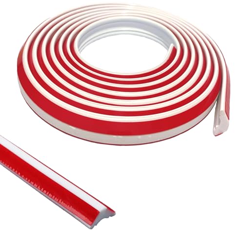 Deckenleisten Selbstklebend Weiß, 3 Meters Stuckleisten Selbstklebend TPE Dreieck Zierleiste Decken Abschlussleiste Küchenarbeitsplatte FüR Wandkanten Fliesenkanten(12mm*9mm) von YITULOU