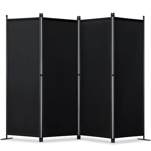 YIUHART 224 x 165 cm Paravent 4 Teilig, Raumteiler Klappbar Freistehend Trennwand Faltba Sichtschutz für mehr Privatsphäre und Flexibilität Schwarz YIUHART 224 x 165 cm Paravent 4 Teilig, Raumteiler Klappbar Freistehend Trennwand Faltba Sichtschutz für mehr Privatsphäre und Flexibilität Schwarz von YIUHART