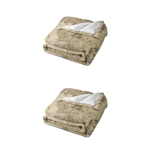 YIUPEDRFG 2 Satz von Warme und gemütliche weiche Micro Fleece Decke für gemütliche Abende zu Hause, lichtbeständige Fell Plüsch Überwurfdecke, Stil 1 2Satz von YIUPEDRFG