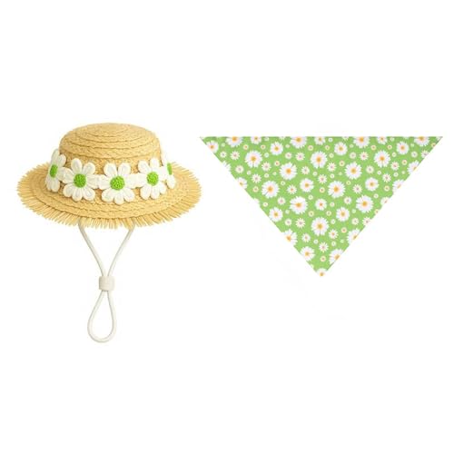 YIUPEDRFG Sommer Stroh Stil Hand Stricken Kleine Haustier Katze Haustier Frische Blumen Weiche Veranda Haustier Dekoration Katze Party Set Kleine Biene, Grün YIUPEDRFG Sommer Stroh Stil Hand Stricken Kleine Haustier Katze Haustier Frische Blumen Weiche Veranda Haustier Dekoration Katze Party Set Kleine Biene, Grün von YIUPEDRFG