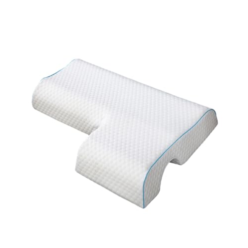 YIUPEDRFG Unterstützendes Memory Schaum Kissen für Paare mit Nackenschmerzen. Atmungsaktives Polyester Schlafkissen für Paare. Memory Kissen, Modell für den linken Arm von YIUPEDRFG