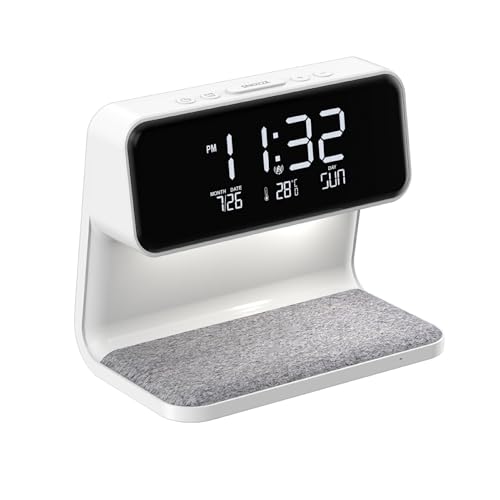 YIUPEDRFG Weißer intelligenter Alarmbildschirm für das Bett. Einfache weiße intelligente Nachttischlampe. Fröhlicher Alarm mit Lampe und fröhlichem Alarm YIUPEDRFG Weißer intelligenter Alarmbildschirm für das Bett. Einfache weiße intelligente Nachttischlampe. Fröhlicher Alarm mit Lampe und fröhlichem Alarm von YIUPEDRFG