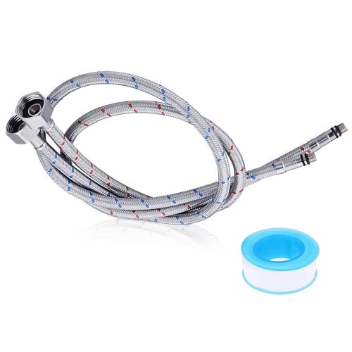 YIUWOD 2er-Pack G3/8 x M10 Wasserhahn Schlauch - 80 cm Schlauch Wasserhahn - 3/8 Zoll Anschlussschlauch Armatur - Geeignet für Badezimmer, Toiletten, Wasserrohre von Warmwasserbereitern YIUWOD 2er-Pack G3/8 x M10 Wasserhahn Schlauch - 80 cm Schlauch Wasserhahn - 3/8 Zoll Anschlussschlauch Armatur - Geeignet für Badezimmer, Toiletten, Wasserrohre von Warmwasserbereitern von YIUWOD