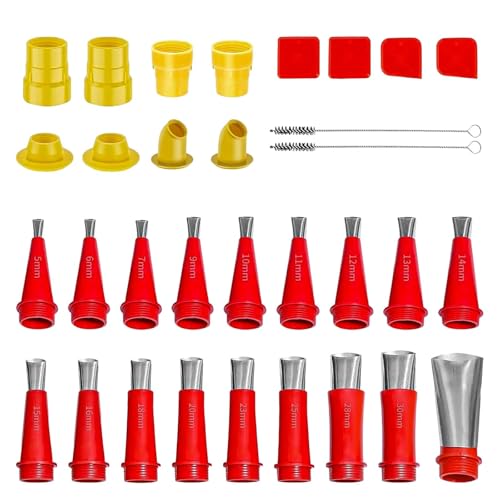 YIUWOD 32-Teiliges Set SilikondüSen - GummidüSe - Ein EdelstahldüSen -Geeignet Zum Abdichten von LüCken In Badezimmern, KüChen, Wassertanks, TüRen, Fenstern, BöDen, Waschbecken usw von YIUWOD