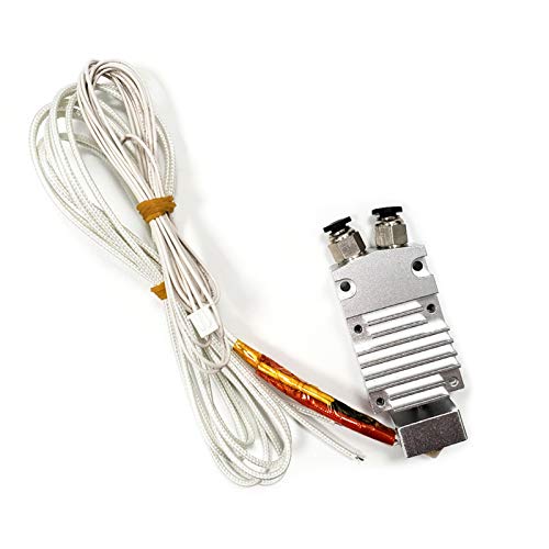 YIWENG 2 in 1 Out zweifarbiges Hotend-Extruder-Kit mit Heizdraht-Thermistor 0,4 mm Messingdüse 24 V für 2E Modell 3D-Drucker von YIWENG