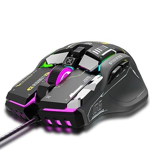YIWENG G6 RGB 12-Tasten-Mechanische Maus Kabelgebundene Gaming-Maus Ergonomisches Design 10-Tasten-Makroprogrammierbare Einstellung 6-Fach einstellbare DPI 13 RGB-Beleuchtungsmodi,Maus YIWENG G6 RGB 12-Tasten-Mechanische Maus Kabelgebundene Gaming-Maus Ergonomisches Design 10-Tasten-Makroprogrammierbare Einstellung 6-Fach einstellbare DPI 13 RGB-Beleuchtungsmodi,Maus von YIWENG