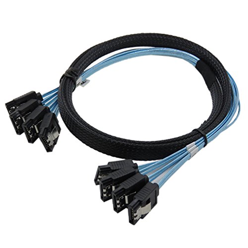 YIWENTEC High Speed 6Gbps SATA Cable for Server 1m (H0101) 1M von YIWENTEC