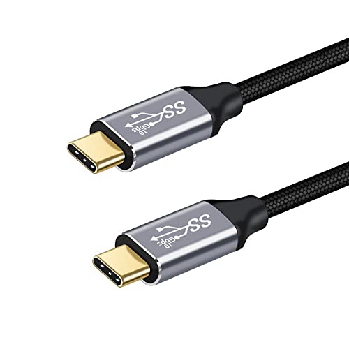 YIWENTEC USB C auf USB C Stecker 2 m Kabel, USB C Datenkabel USB 3.1 Gen 2 10 Gbps Data Transfer USB C 100 W Kabel, 4K 60 Hz USB C Display Cable von YIWENTEC