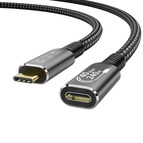 YIWENTEC USB4 8K 0.8M Cable Thunderbolt 4 Compatible USB 4 Type-C Male to Female Extension Cable Ultra HD 8K @ 60Hz 100W Charging 40Gbps Data Transfer Compatible with External SSD eGPU USB-C Docking YIWENTEC USB4 8K 0.8M Cable Thunderbolt 4 Compatible USB 4 Type-C Male to Female Extension Cable Ultra HD 8K @ 60Hz 100W Charging 40Gbps Data Transfer Compatible with External SSD eGPU USB-C Docking von YIWENTEC