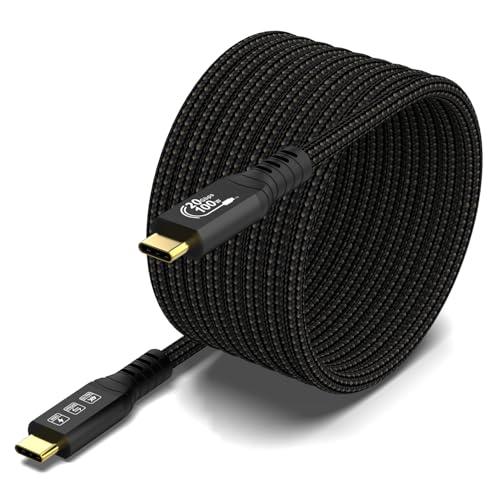 YIWENTEC USB C Cable to USB C 3.2 Gen2X2 Type C Charging Cable, 20Gbps Data Transfer, 100W 20V/5A Fast Charging Cable, 4K@60Hz Video Transfe (Straight, 5m) von YIWENTEC
