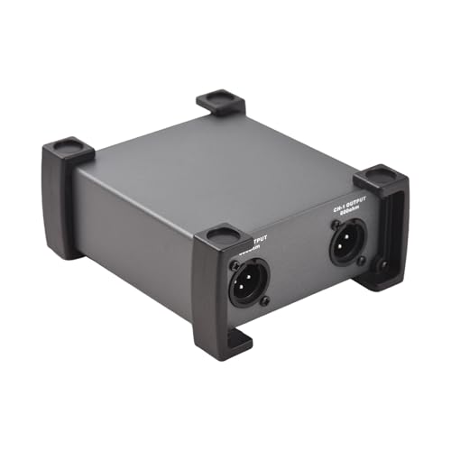 YIWEOG 2 Kanäle Passive DI-Box-Einheit Brummunterdrücker 1/4'' Instrument Direktbox auf XLR Professionelle Impedanztransformation Audioisolator DI Direktbox für Tourneen und Liveauftritte von YIWEOG