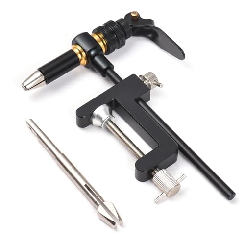 YIWEOG Drehen Fliegen Binden Schraubstock Angelhaken C-Klemme Binden Schraubstock Fliegenfischen Tool Kit von YIWEOG