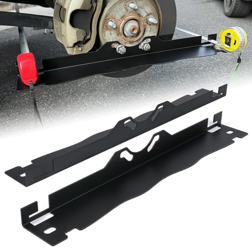 YIWEOG Robuste Werkzeugplatten zur Spureinstellung, 2 Stück Werkzeugplatten aus Edelstahl zur Spureinstellung mit Aufhängelöchern zur einfachen Aufbewahrung an der Wand, schwarz von YIWEOG