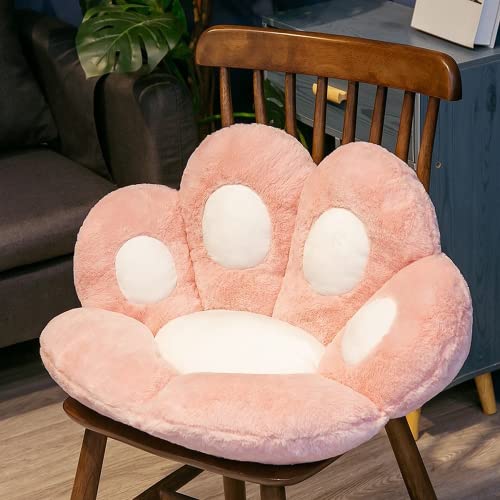 YIWOYI 70/80 cm Katzenpfotenstuhlkissen, wendbares Sitzkissen in Bärenpfotenform, weich, warm, für Sofa, Büro, Sitzkissen, Kissen (Rosa, 80 x 70 cm) von YIWOYI