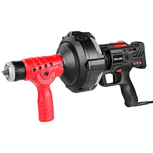 Automatische Rohrreinigungsspirale, 7m Welle für Abwasserrohre mit austauschbarem Kabel Flexible Snake Clog Cleaner Sanitär für 19-50mm Rohr Küchenspüle WC Wanne & Dusche mit LED-Licht von YIWUTRADE