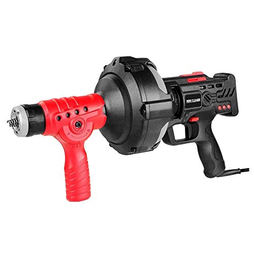 Automatische Rohrreinigungsspirale, 7m Welle für Abwasserrohre mit austauschbarem Kabel Flexible Snake Clog Cleaner Sanitär für 19-50mm Rohr Küchenspüle WC Wanne & Dusche mit LED-Licht von YIWUTRADE