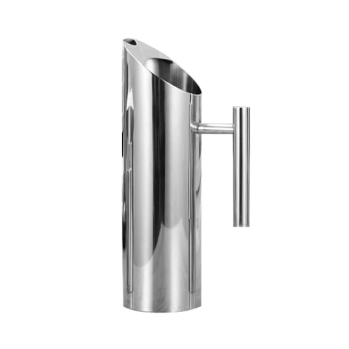 YIXANNX Edelstahl Wasserkrug mit Griff, gerader, eisbeständiger Trinktopf, Obst, Weinbehälter, Restaurantzubehör, Silber, S YIXANNX Edelstahl Wasserkrug mit Griff, gerader, eisbeständiger Trinktopf, Obst, Weinbehälter, Restaurantzubehör, Silber, S von YIXANNX