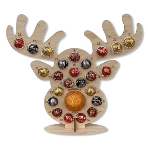 YIXANNX Weihnachts Advents Kalender, nachfüllbar, unvollendet, Pralinenständer, Party Schreibtisch Ornament, Miniatur Kinder, Nr.02 von YIXANNX