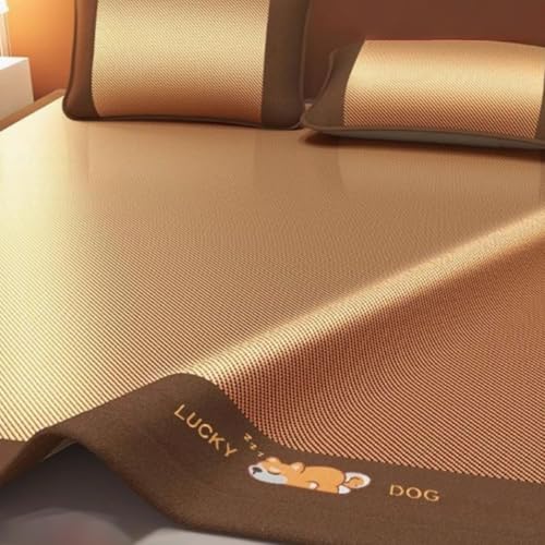 YIXETO Faltbare, Glatte Klimamatte Fürs Bett, Kühlende Sommerschlafdecke, Faltbares Pad, Schnell Kühlendes Lakenset Für Den Schlafsaal Zu Hause, Schule(Gold,1.2x2m (Cooling mat)) von Aogley