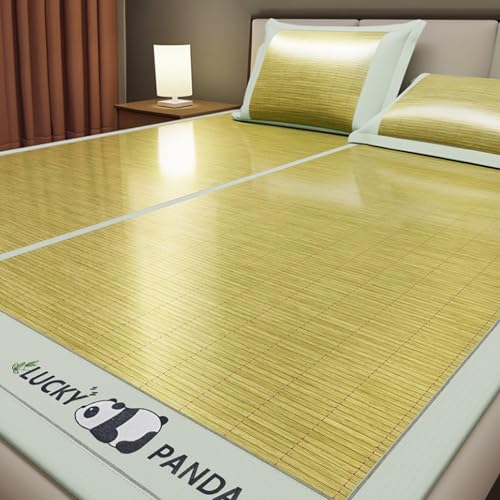 YIXETO Sommer-Schlafmatte Bambus-Matte Bett Faltbar Klimageräte Matratze Bettmatte Glatt Für Schüler Schlafsaal Home Schlafzimmer Einzelbett(Green,0.9mbed) von Aogley