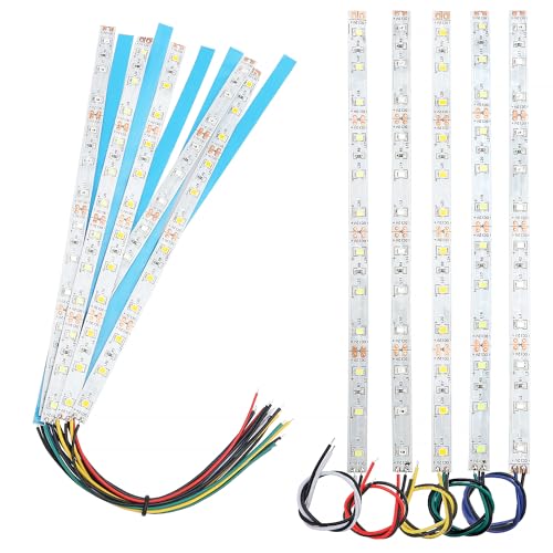 YIXISI 10 Stücke 200mm VorDrahtete LED Streifen, 2335 SMD LED, 12-18V LED Streifen, Modellbau Led Beleuchtung, Weiß/Rot/Gelb/Blau/Grün von YIXISI