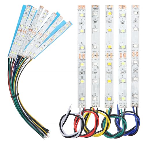 YIXISI 15 Stücke 100mm VorDrahtete LED Streifen, 2335 SMD LED, 12-18V LED Streifen, Modellbau Led Beleuchtung, Weiß/Rot/Gelb/Blau/Grün von YIXISI