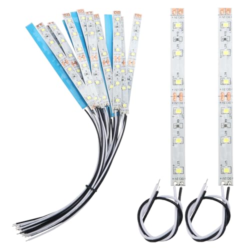 YIXISI 15 Stücke 100mm VorDrahtete LED-Streifen, 2335 SMD LED, 12-18V - Modellbau Led Beleuchtung, Weiß von YIXISI