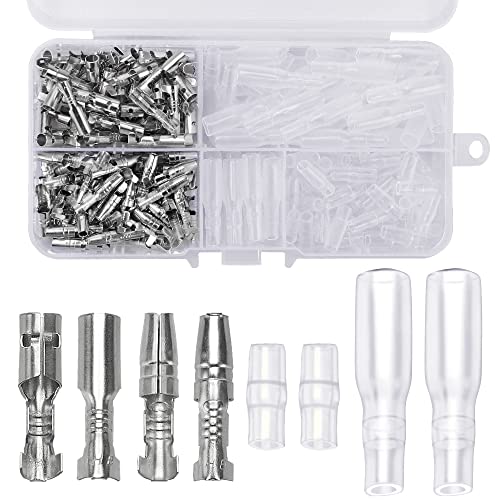 YIXISI 200 Stücke 3.9mm Rundsteckverbinder Kit, Silber von YIXISI