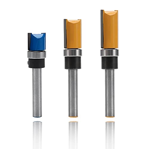 YIXISI 3 Stücke 6.35mm Schaft Bündigfräser, Holz Fräser Router Bit Oberfräser, Nutfräser Holzschneider für Trimm Carving, 3 Größen YIXISI 3 Stücke 6.35mm Schaft Bündigfräser, Holz Fräser Router Bit Oberfräser, Nutfräser Holzschneider für Trimm Carving, 3 Größen von YIXISI